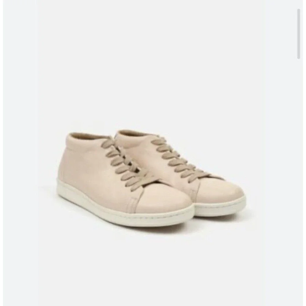 Linder Women's Blush Leather Mid top Sneakers Shoe Size 43 / 10.5 NWOB